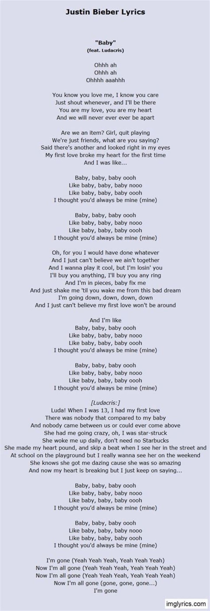 Justin Bieber lyrics | LyricsMode.com